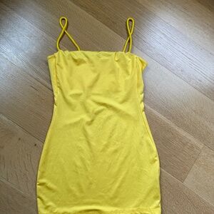 Yellow mini dress